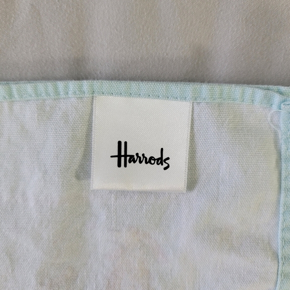 Harrods Light Blue Dog Pet Bandana Handkerchief Dog Breeds Cartoon 18" X 27.5" - Picture 6 of 8